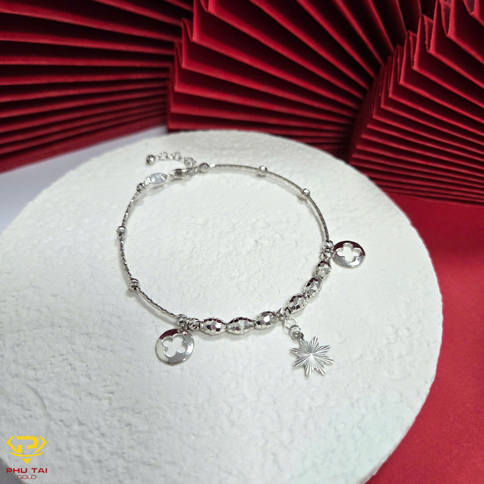 Lắc tay vàng trắng (mã LT 1112)